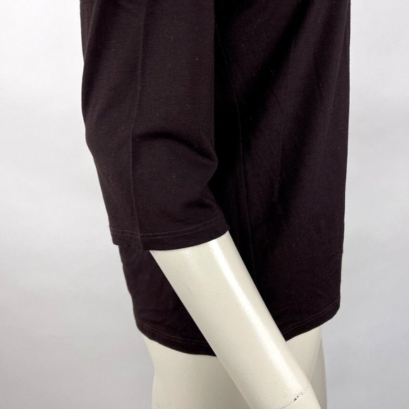 Eileen Fisher Washable Rayon Top Women PL 3/4 Sleeve Scoop neck StretchTee Shirt - Picture 7 of 11